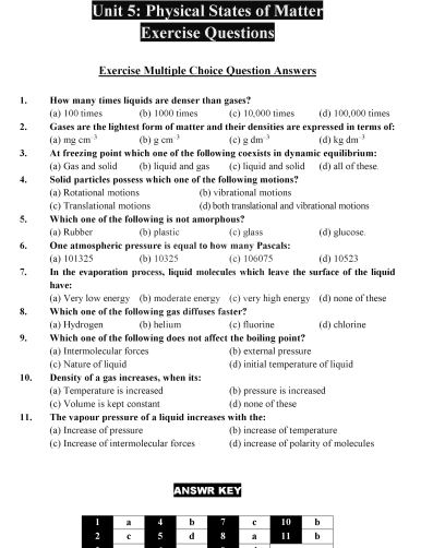 Matric 9th Class Chem Chap 5 Notes (EM) PDF