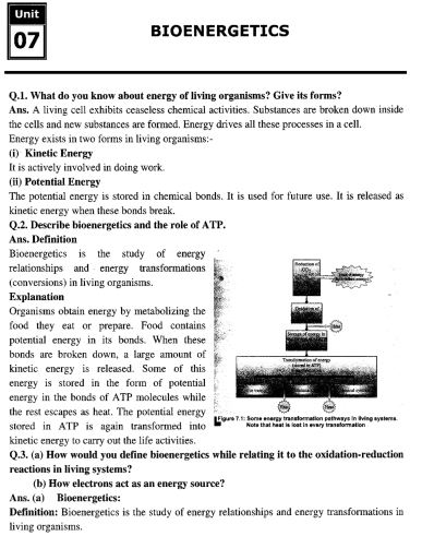 9th Class Biology (EM) Chapter 7 Full Notes PDF