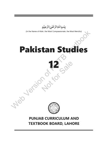 2nd Year Pak Study (EM) Punjab Textbook PDF