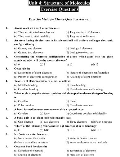 9th Class Chem (EM) Chap 4 Notes PDF