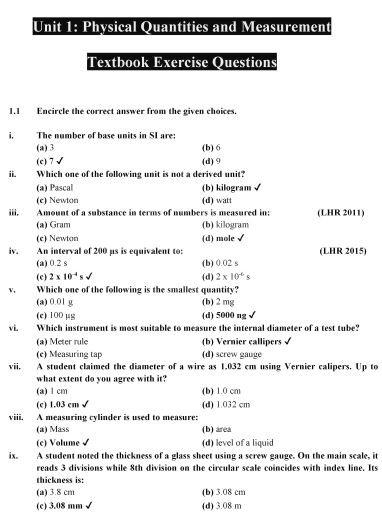 9th Class Physics (EM) Chapter 1 Full Notes PDF